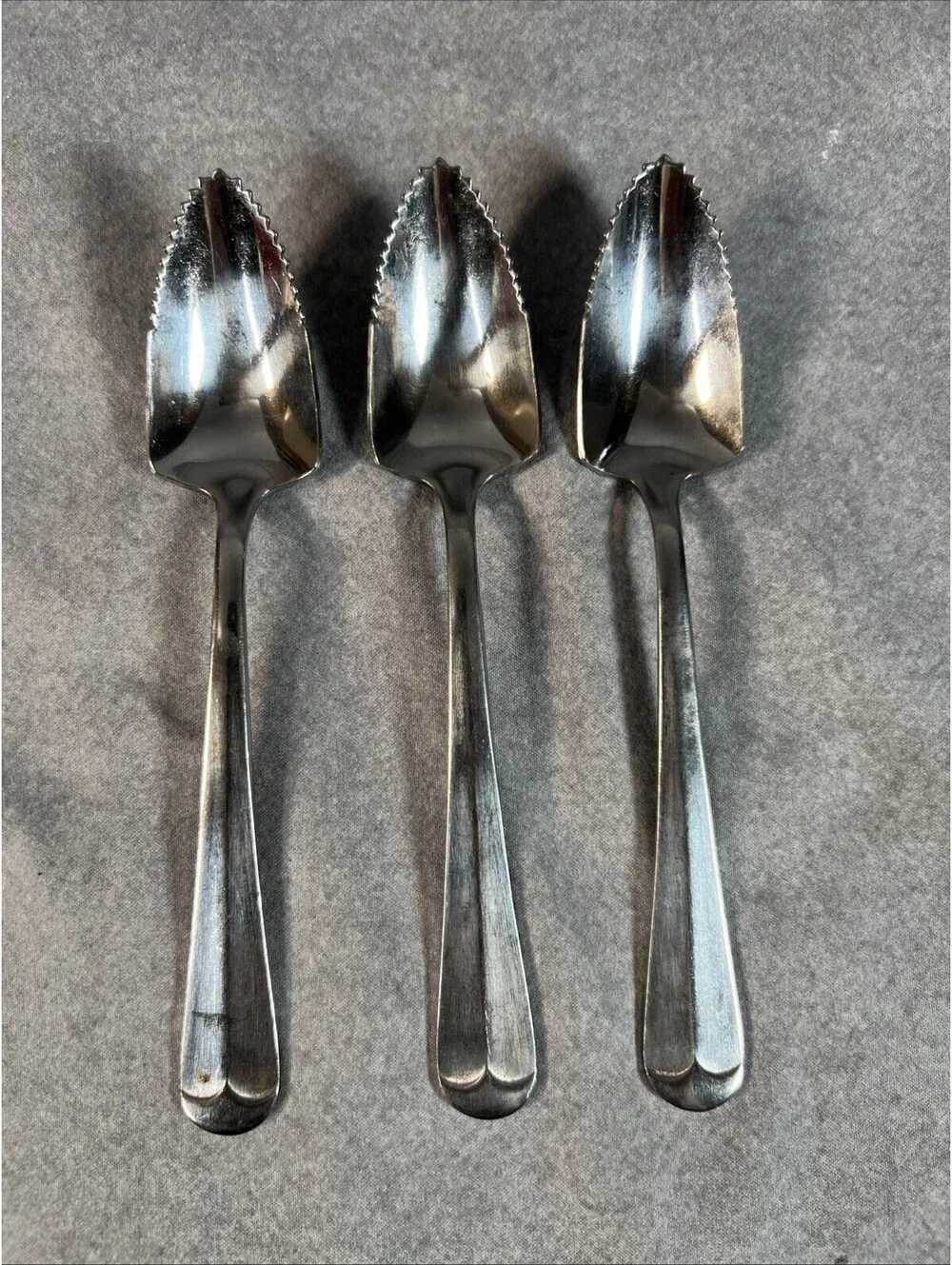 Set of 3 HOAN Stainless Citrus Fruit Grapefruit Orange Spoons Korea Flatware